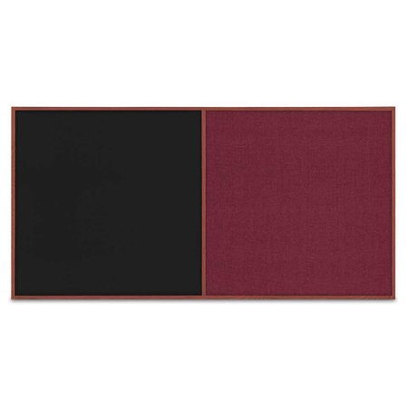 UNITED VISUAL PRODUCTS Enclosed Corkboard, 3 Door, 96"x48", 4" Fra UV3413-BRONZE-PUMICE